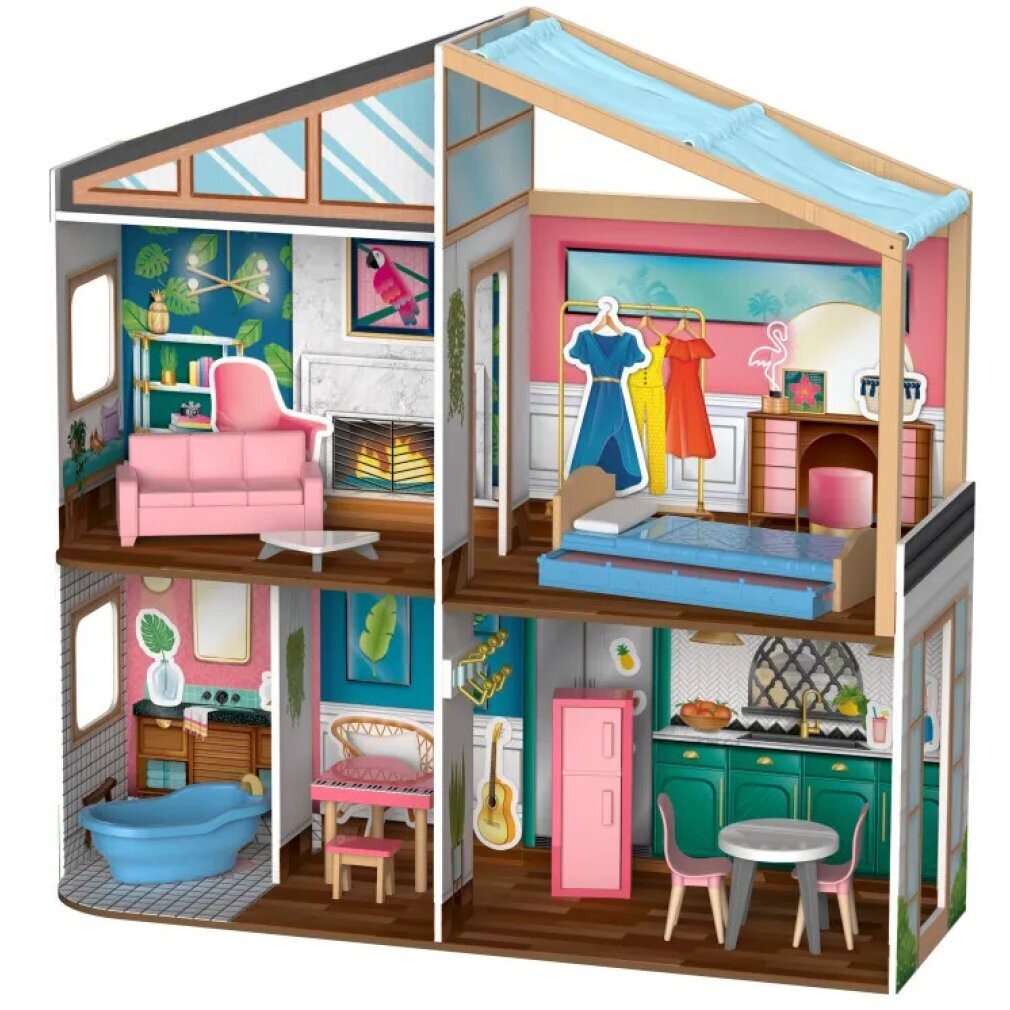 KidKraft Poppenhuis met accessoires en magneten