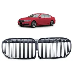 KÜHLERGRILL DOPPELSTEG GRILL PASST passend für BMW 7ER G11 G12 LCI AB 19 SCHWARZ GLANZ