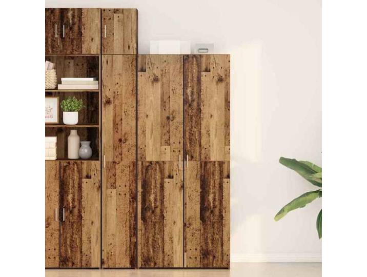 NEW 2026  Haut Armoire lot de 2 moderne BUFFET HAUT Bois ancien 80x42x185 cm L1759