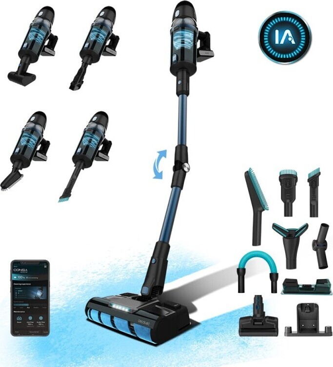 Cecotec BLDC-Stielstaubsauger Conga Rockstar 9500 Connected Ergowet 3000 IA