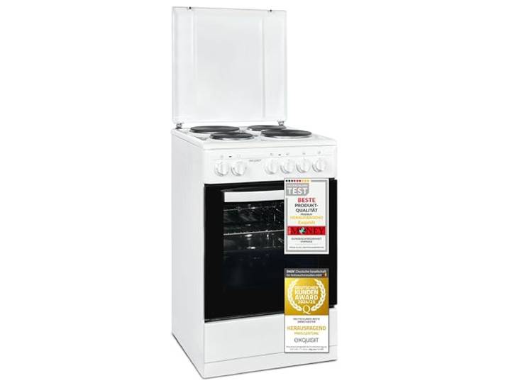 Exquisit Standherd EH 9.3-9 – Elektroherd Freistehend, 50 cm