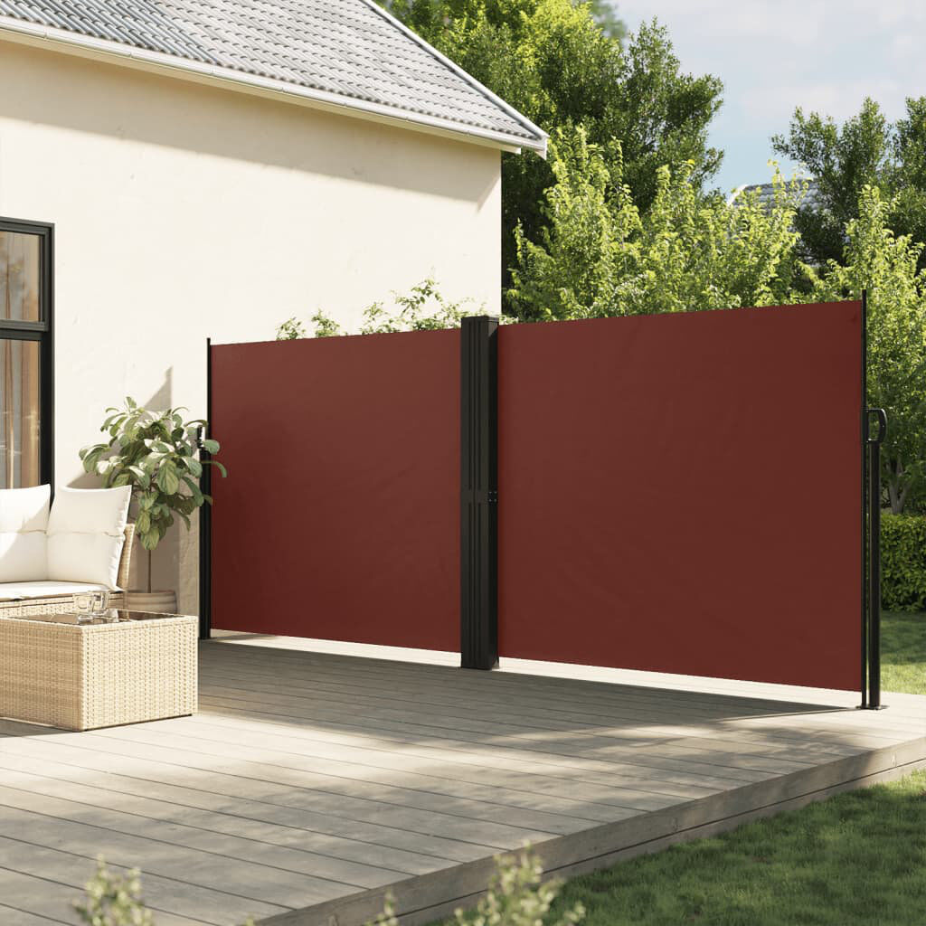 Brayden Studio Brayden Retractable Side Awning Brown 180cm H x 1200cm W