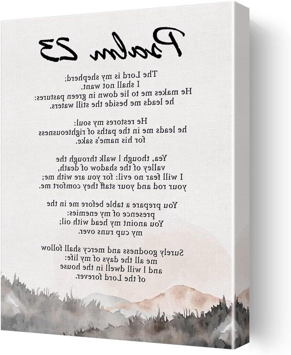 Christelijke Poster met Schrift Decoratie in Aardetinten, Ingelijst Hout, 38 x 30 cm