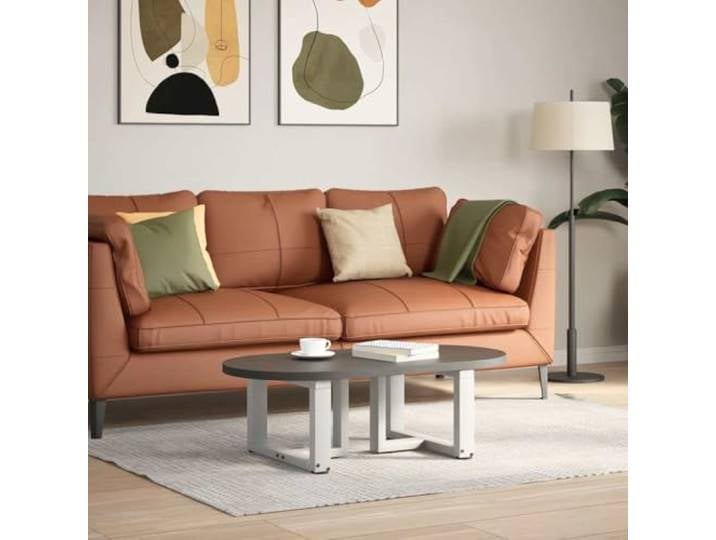 KTHLBRH Stahl Tischbein 50 cm T-Form 2 STK Weiß Pulverbeschichtet, verstellbare Nivellierfüße, vorgebohrte Löcher, für Couchtisch