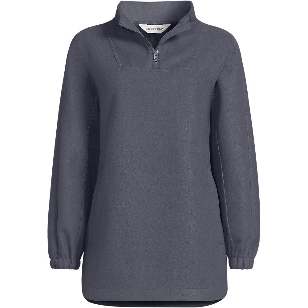 Soft Fleece Pullover in Petite-Größe, Damen, size: petite, Grau, Polyester, by Lands' End