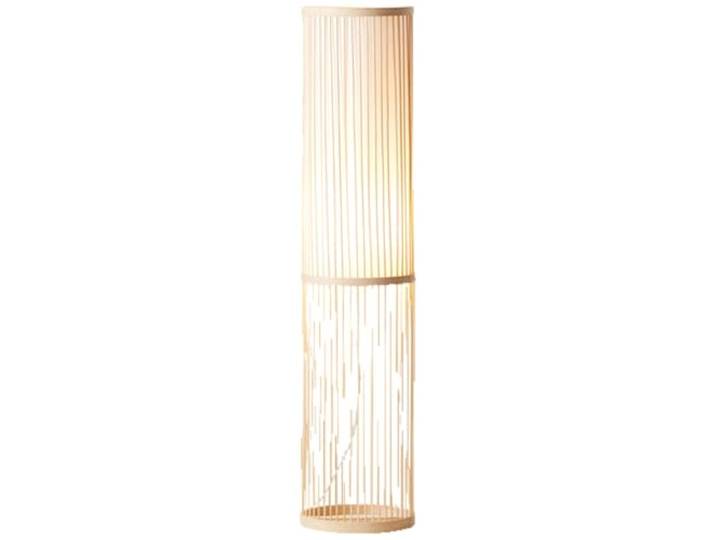 Brilliant Lampe Nori Lampadaire 1flg nature/blanc 1x A60\, E27\, convient Lampadaire\, hauteur 90\,5 cm\, Ø 20 cm\, E27\, max. 40 W\, bambou/tissu