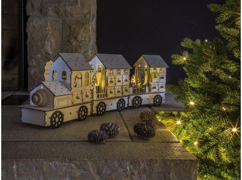befüllbarer Adventskalender STT "XMAS Calendar Train", bunt, B:9cm T:55cm, Adventskalender, befüllbarer Adventskalender bunt Einheitsgröße