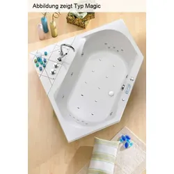 Ottofond Whirlpool Sechseckbadewanne Corsica 200 x 100 - Baden