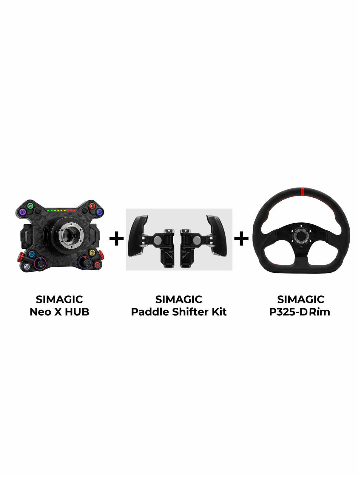 Simagic Neo X Hub + Paddle Shifter + P-325-D Leather - Sim racing Bundles