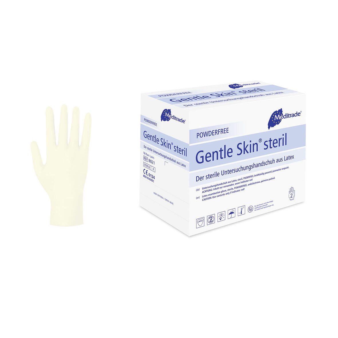 Meditrade® Einmalhandschuhe Gentle Skin® steril M beige 8021RMW