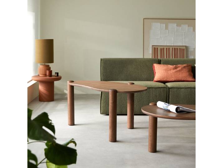 Couchtisch aus Eichenholz, hohe Ausführung - Braun - Oak