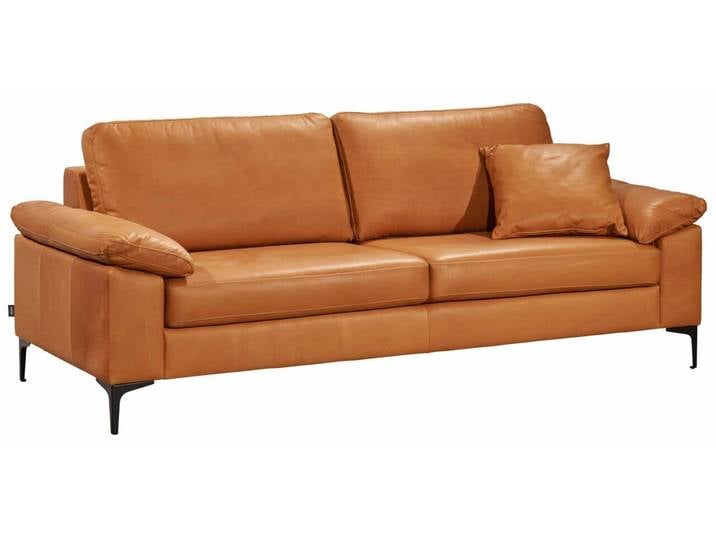 Schöner Wohnen Sofa 2,5er TIMELESS, Cognac, Leder