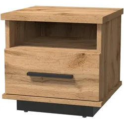 NACHTTISCH Lamelo mit Schubladen, 37 cm, Eiche Wotan