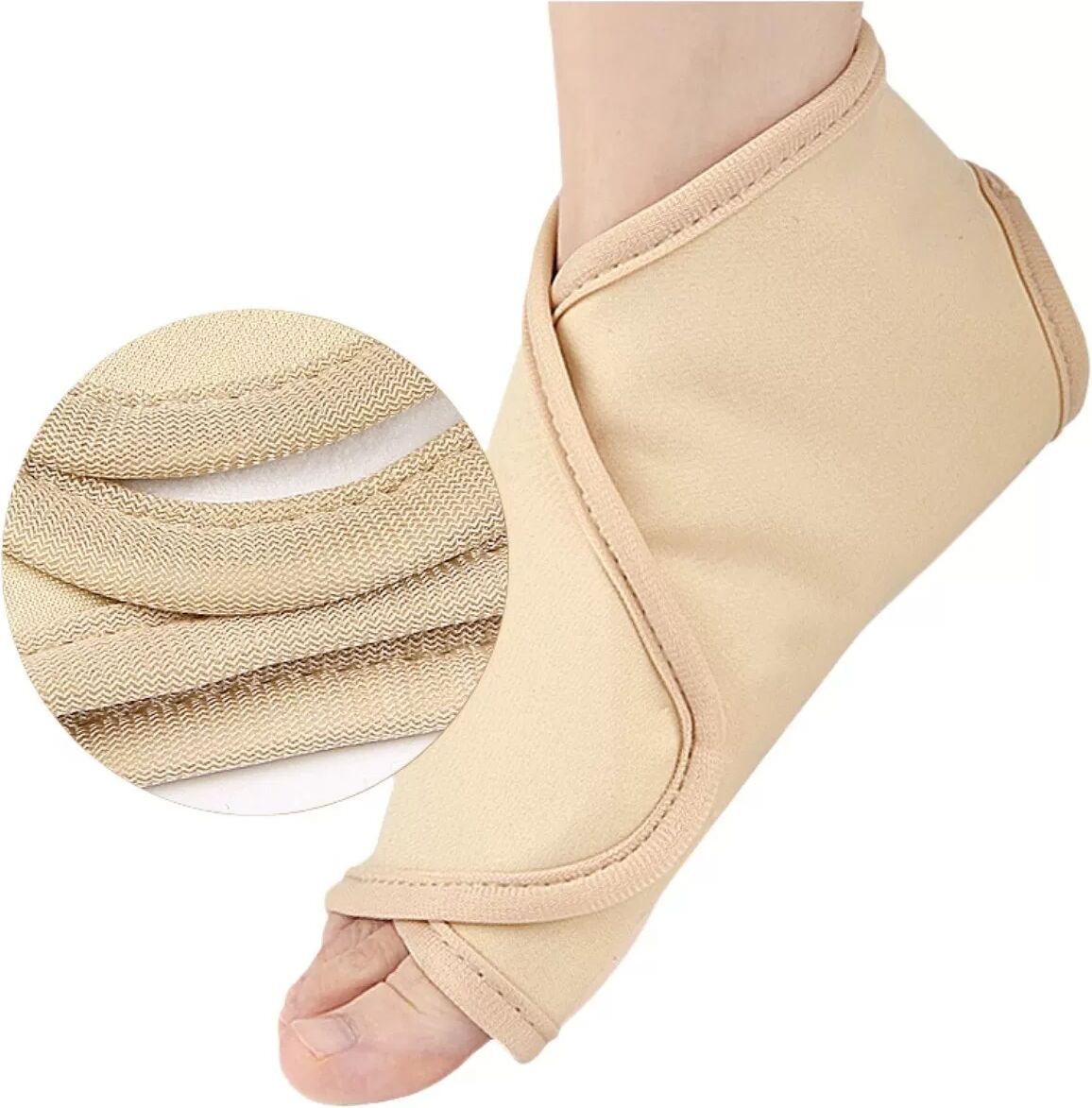 INF Rizinusöl Knöchelwickel Fußpackung - Wiederverwendbare Ätherische Öl Behandlung Socken mit Verstellbarem Klettverschluss (1