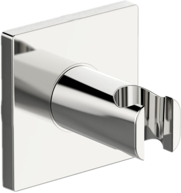 Hansa HANSALIVING Support de douche mural avec support, rosace carrée, chrome (44440200)