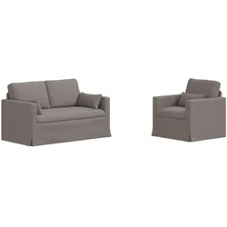 vidaXL, Sofa + Bettsofa, Fatener (1-Sitzer +2-Sitzer (120 cm))