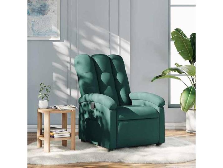 SALE 2026  Fauteuil Chaise de relaxation Vert - Fauteuil inclinable Vert foncé Tissu PRO642485184
