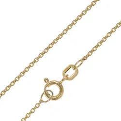trendor 21835 Kette für Anhänger 925 Silber Vergoldet Ankerkette 1,3 mm, 45 cm