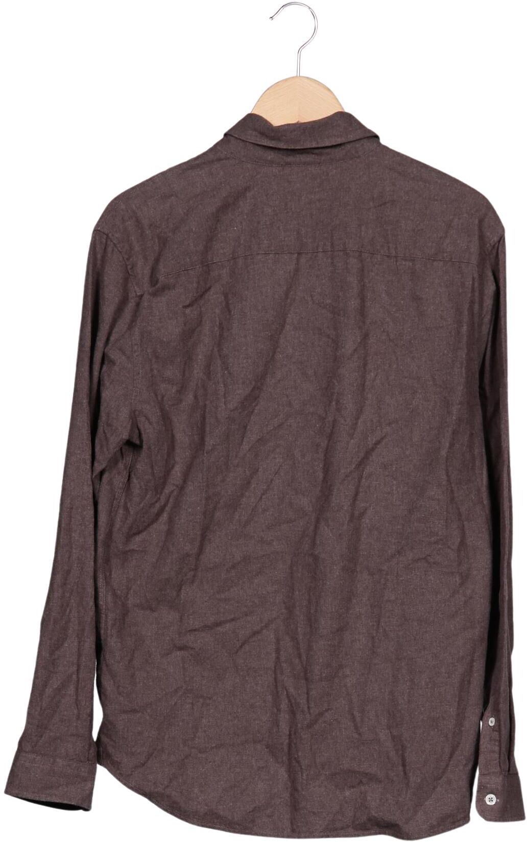 Octobre Editions Herren Hemd, Braun, Gr. M, Baumwolle - Second Hand
