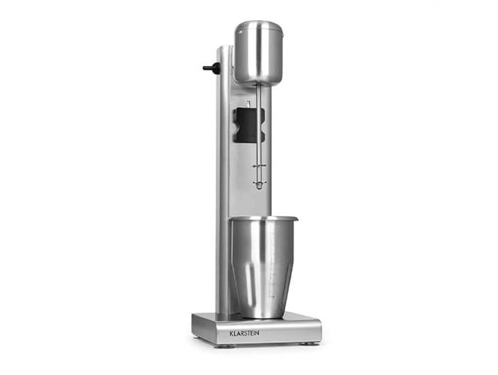 Klarstein Kraftpaket Pro Drink Mixer, 80 Watt, 1 Liter, 2 Stufen, 20000 U/min, Mixbecher aus Edelstahl, Milk- & Proteinshake, Getränkemixer, Cocktail, Bar Mixer, Gastro, Profi, silber