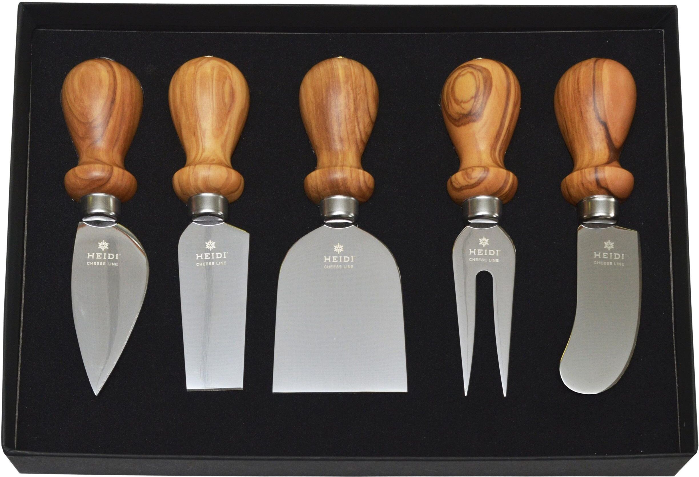 Käsemesser "Heidi Cheese Line Heidi Cheese Line Käsemesser Set -4", braun, Edelstahl, Kochmesser, Käsemesser, Glatter Schliff braun Einheitsgröße