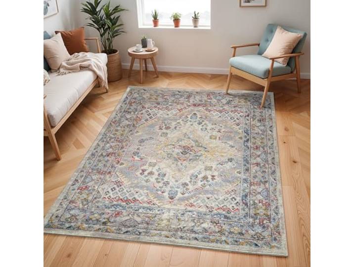 Livabliss Casablanca Tapis Vintage 200x275 cm – Taupe\, Crème