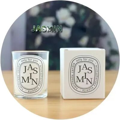 Quick Pick Pro Elegant Wedding Gift, Clear Scented Candle In Crystal Glass Jar, Long Lasting Fragrance jasmin