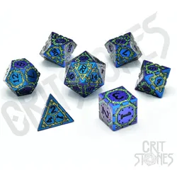 Glass Staff CritStones Metal pack dés Twilight Grove (7)