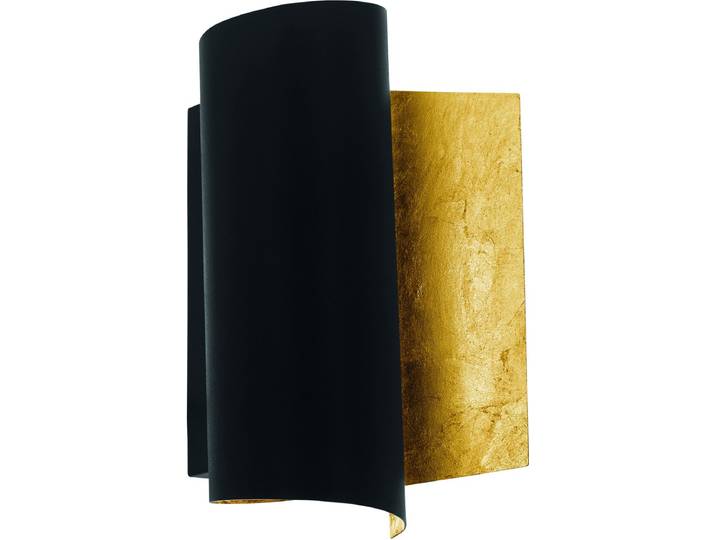 EGLO Falicetto Wandlamp - E27 - 25 cm - Zwart/Goudkleurig