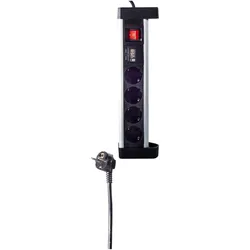 Shiverpeaks, Steckdosenleiste, -BASIC-S--Tischsteckdosenleiste 4-fach mit USB Ladefunktion (4x, 1.50 m)