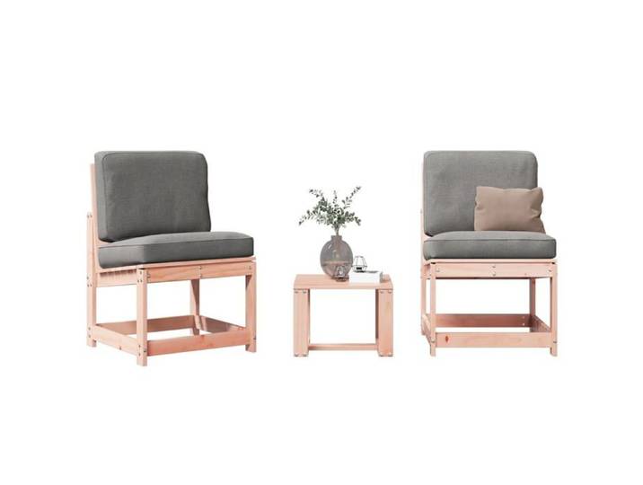 Salon de Jardin 3 pcs Canapés de Patio Ensemble de Meubles Mobilier de Terrasse Arrière-cour Exterieur Bois 832623