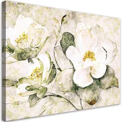 WANDBILD weiße blumen natur
