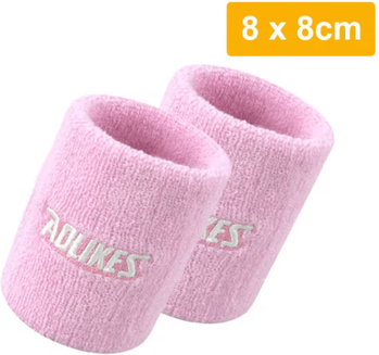 Inspire Picks AOLIKES Sports Sweatbands Wristbands Moisture Wicking Athletic Wristbands For Tennis, Basketball, Running & Fitness 8cm pink
