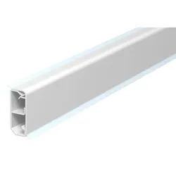 OBO 6199103 Sockelleistenkanal mit Dichtlippe 50x20x2000, PVC, reinweiß, RAL 9010  - 32 Meter