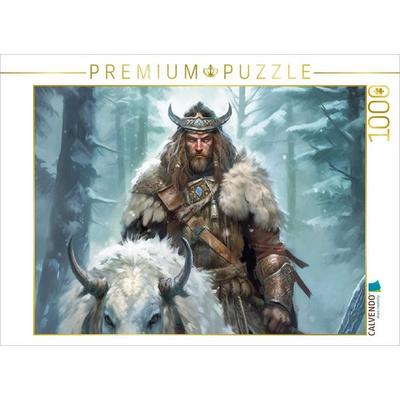 CALVENDO Puzzle Krieger im Wald | 1000 Teile Lege-Größe 64x48cm Foto-Puzzle für glückliche Stunden