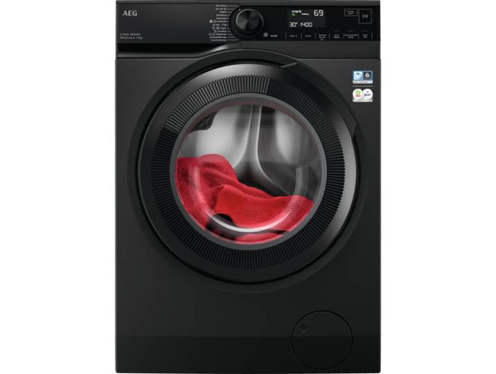 AEG LR7FS75490 Waschmaschine / Serie 7000 mit ProSteam® / 9,0 kg / Leise / Mengenautomatik / Nachlegefunktion / Kindersicherung / Wasserstopp / 1400 U/min, 914501545