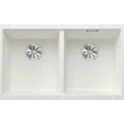 Blanco Subline 350/350-u Spüle 523578 75,5x46cm, PuraDur weiß, für Unterbau