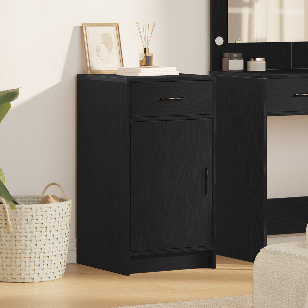 17 Stories 40cm Sideboard Black Oak 75cm H X 40cm W X 41cm D