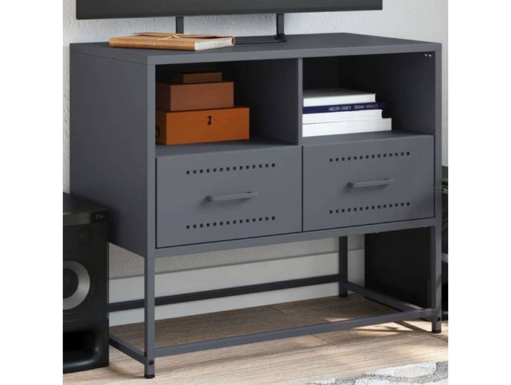 Meuble TV anthracite 68x39x60 5 cm acier 846550