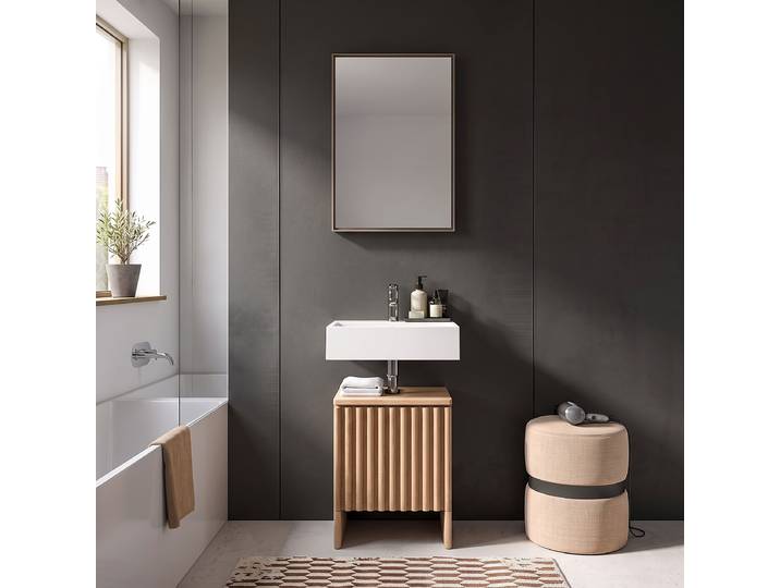 Meuble sous-vasque 38 cm 38 x 60 x 40cm Marron/Chêne