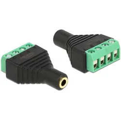 DELOCK Adapter Terminalblock 4Pin -> 3,5mm Klinke Buchse