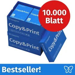 Easyprint  Druckerpapier Kopierpapier 10000 Blatt (20x500) DIN A4 Premium Hochweiß CIE 160 Testsieger PEFC zertifiziert
