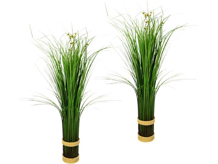Kunstpflanze I.GE.A. Grasbündel , grün, B:17cm H:50cm, Bast, Kunststoff, Kunstpflanzen, Kunstpflanze, 2er Set