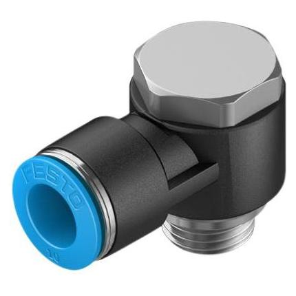 Festo Push-in Elbow Fitting, Male G1/4, 10mm (Winkelverbindung) (QSLV-G1/4-10)