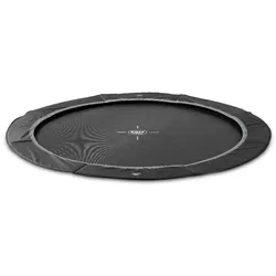 EXIT InTerra ebenerdige sports Trampolin ø366cm - schwarz