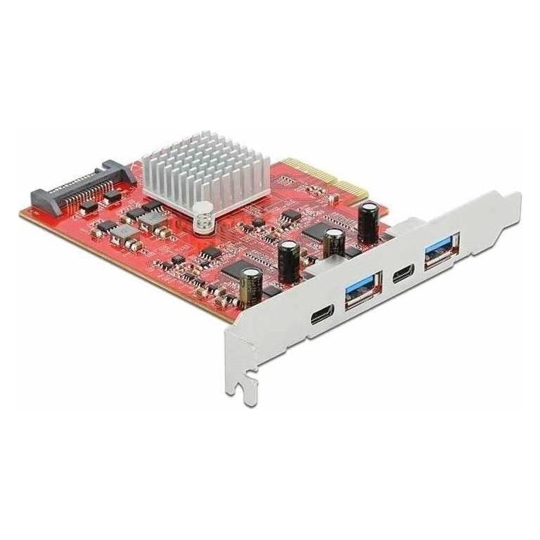 Delock PCI-Express-Karte USB 3.1 Gen2 - 2x USB-A + 2x USB-C (89041)