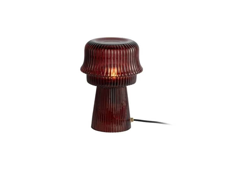 Lampe de table verre bordeaux 18x18x26cm