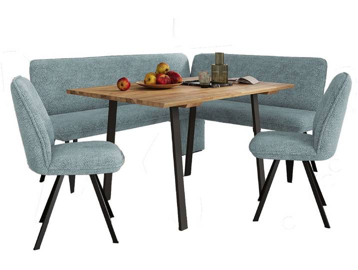 Eckbankgruppe GOODPRODUCT Mily Essecke, Sitzgruppe, Eckbankgruppe, Küchenbankgruppe , blau (mineral blau, schwarz), B:205cm H:89cm T:164cm, Sitzmöbel-Sets, Eckbankgruppe, BESTSELLER
