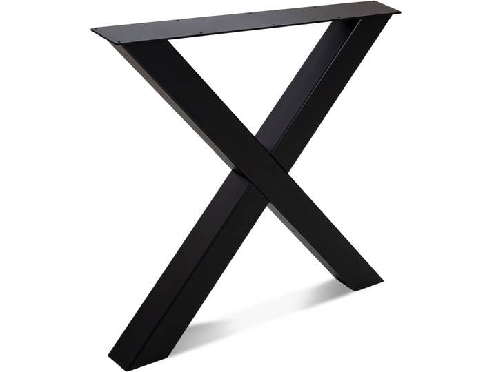 X-Bein für Esstisch, Material Stahl, schwarz, 70 cm