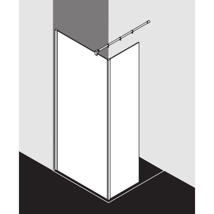 Kermi Xb Glasanlage XBWIW10020VAK 98-100x200cm, silber hochglanz, ESG klar